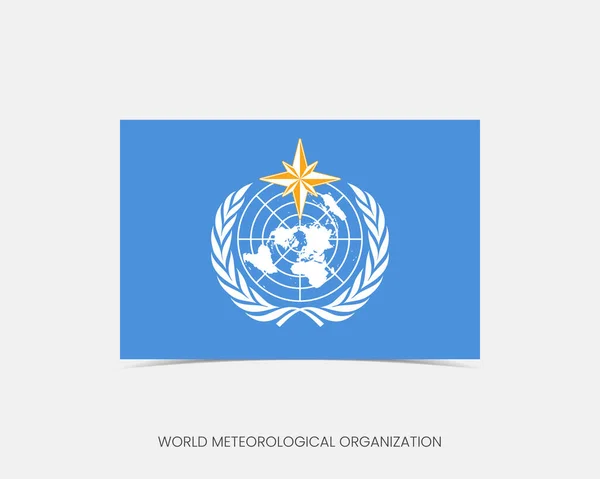 Gölgeli Dünya Meteoroloji Örgütü Dikdörtgen bayrak simgesi.