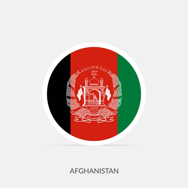 Afghanistan Flag Icon Shadow — Stock Vector