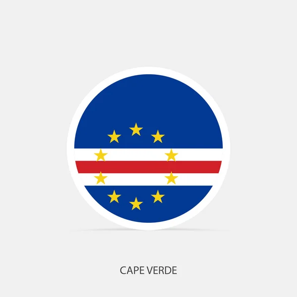 Cape Verde Flag Icon Shadow — Stock Vector