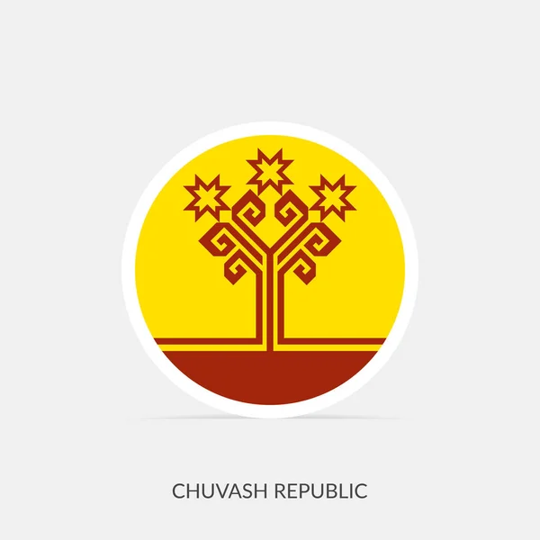 Chuvashia Flag Icon Shadow — Stock Vector