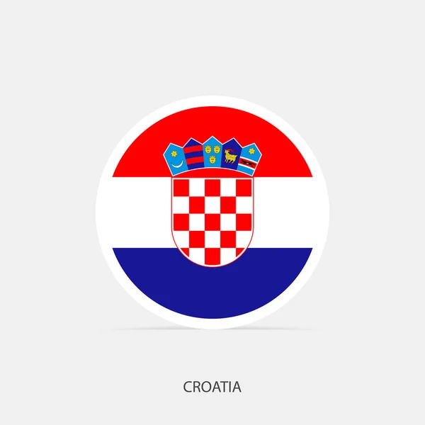 Croatia Flag Icon Shadow — Stock Vector