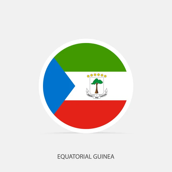 Equatorial Guinea Flag Icon Shadow — Stock Vector
