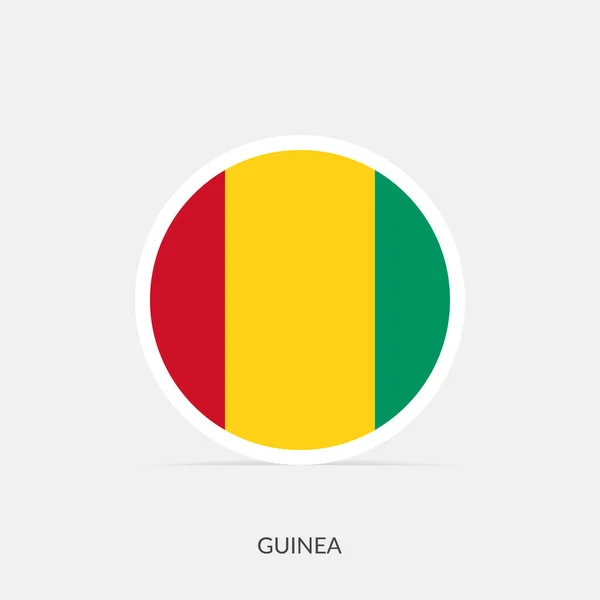 Guinea Flag Icon Shadow — Stock Vector