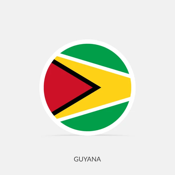 Guyana Flag Icon Shadow — Stock Vector
