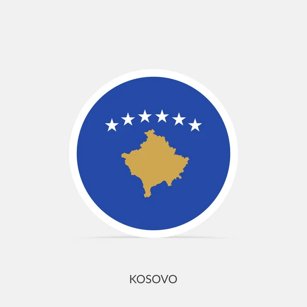 Kosovo Flag Icon Shadow — Stock Vector