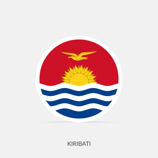 Kiribati Kerek Zászló Ikon Árnyék — Stock Vector