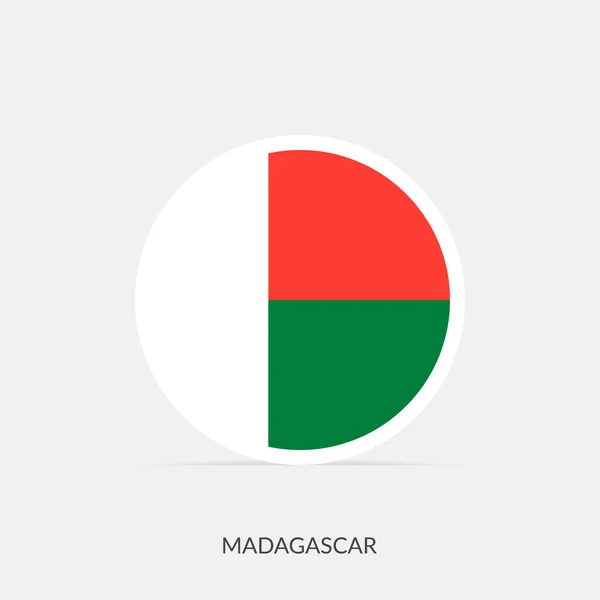 Madagascar Flag Icon Shadow — Stock Vector