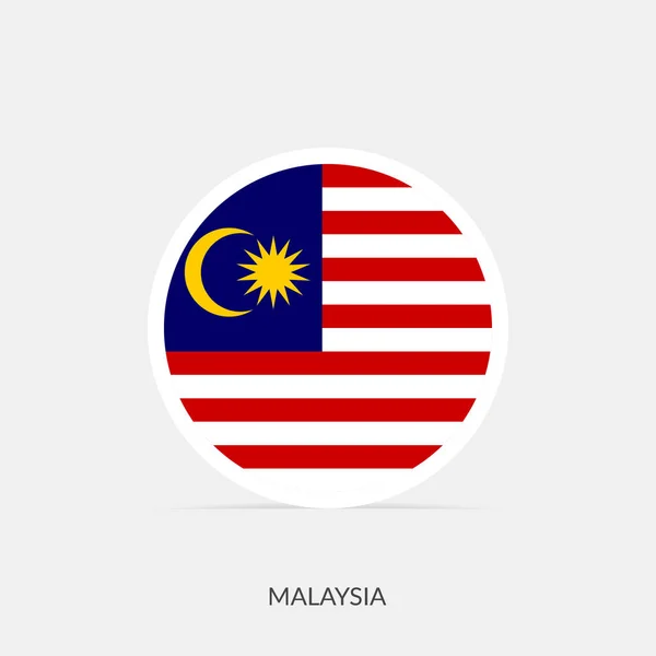 Ikon Flag Malaysia Dengan Bayangan - Stok Vektor