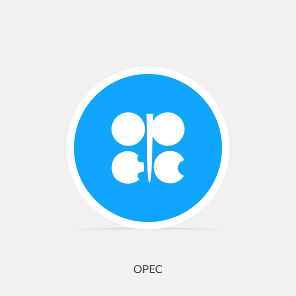 Opec Flag Icon Shadow — Stock Vector