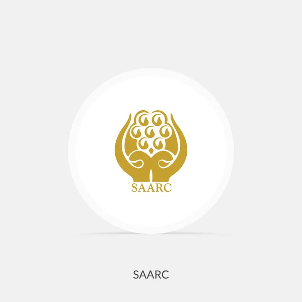 Saarc Flag Icon Shadow — Stock Vector