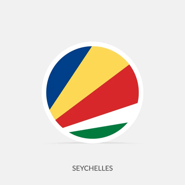 Seychelles Flag Icon Shadow — Stock Vector