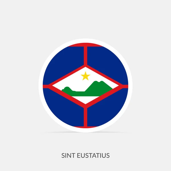 Sint Eustatius Flag Icon Shadow — Stock Vector