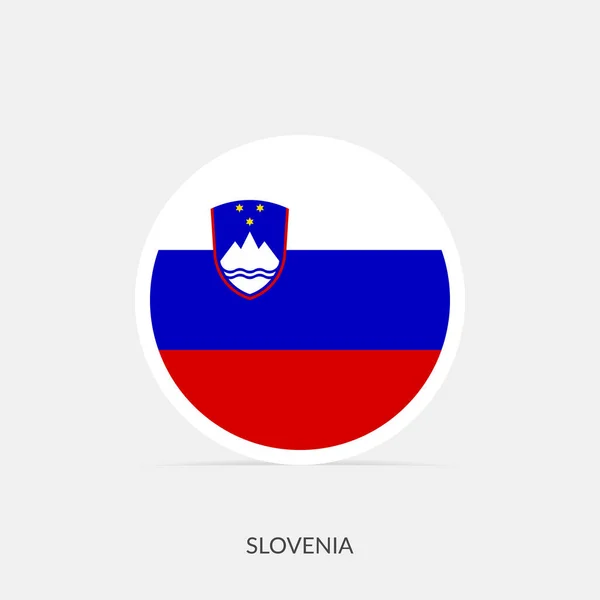 Slovenia Flag Icon Shadow — Stock Vector