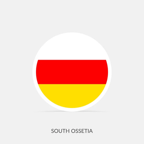 South Ossetia Flag Icon Shadow — Stock Vector