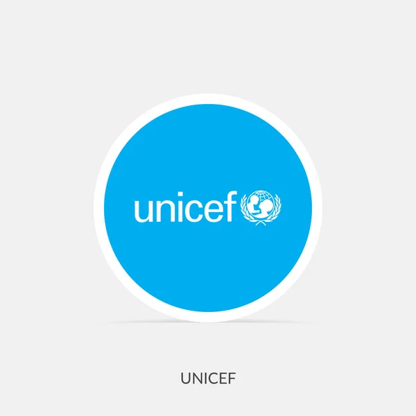 Unicef Flag Icon Shadow — Stock Vector