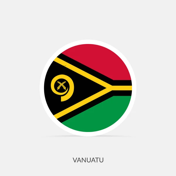 Vanuatu Flag Icon Shadow — Stock Vector
