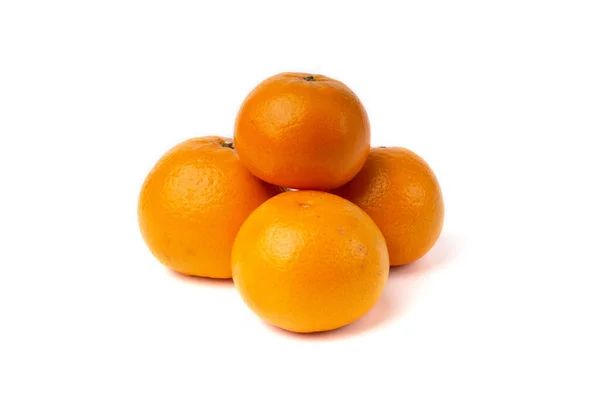 Πορτοκαλί Φρούτο Φύλλα Πορτοκαλιού Απομονωμένα Λευκό Φόντο — Φωτογραφία Αρχείου