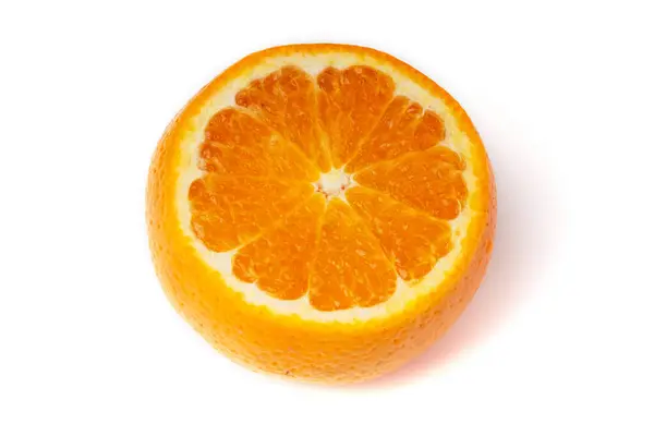 Πορτοκαλί Φρούτα Απομονώνονται Λευκό Φόντο Φέτες Πορτοκαλιού — Φωτογραφία Αρχείου