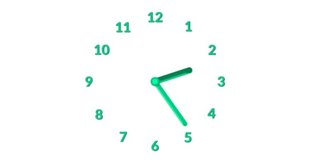 Relógio Animado Contagem Regressiva Horas Mais Segundos — Vídeo de Stock