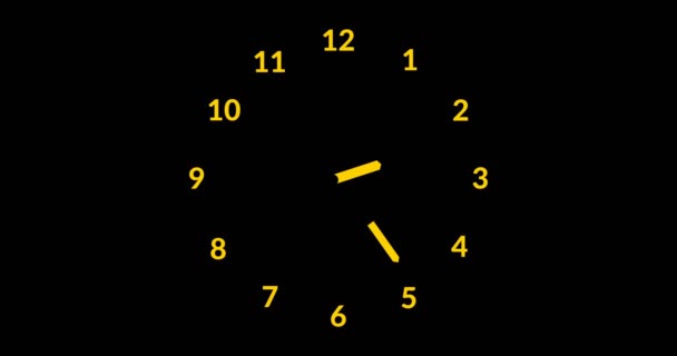 Relógio Animado Contagem Regressiva Horas Mais Segundos — Vídeo de Stock