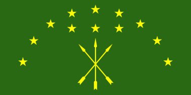 Flag of Adygea - Vector illustration.