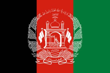 Afganistan - vektör çizim bayrağı.