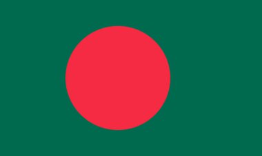 Bangladeş Bayrağı - Vektör İllüstrasyonu.