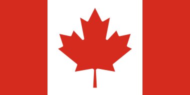 Kanada - vektör çizim bayrağı.