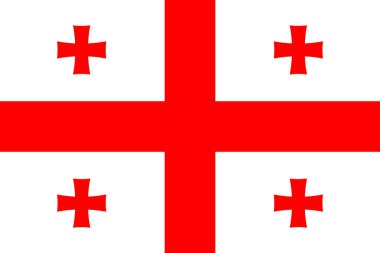 Gürcistan - vektör çizim bayrağı.