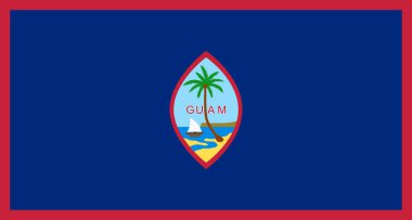 Guam - vektör çizim bayrağı.