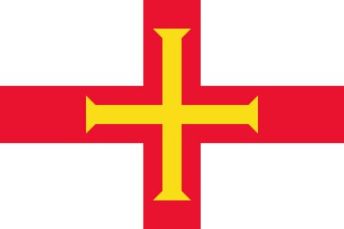 Guernsey - vektör çizim bayrağı.
