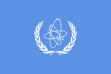 Flag of IAEA - Vector illustration.