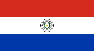 paraguay - vektör çizim bayrağı.
