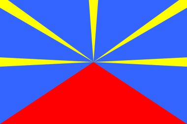 reunion - vektör çizim bayrağı.