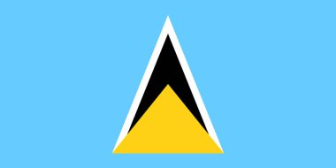 saint lucia - vektör çizim bayrağı.