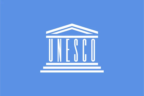 Vlag Van Unesco Vector Illustratie — Stockvector