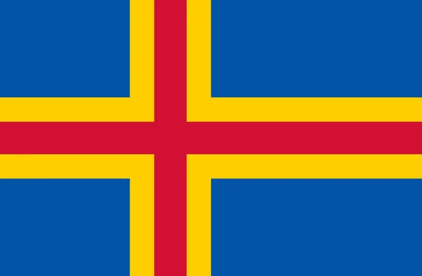Ålands Flagga Vektorillustration — Stock vektor