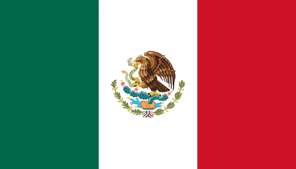 Flaggan Mexiko Vektor Illustration — Stock vektor