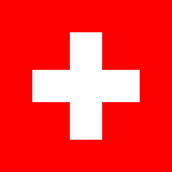Schweiziska Flaggan Vektorillustration — Stock vektor