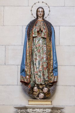 Maria Inmaculada, 16th century carving, Gregorio Fernandez, chapel of the Immaculate, Monastery of San Juan de los Reyes, Toledo, Castilla-La Mancha, Spain