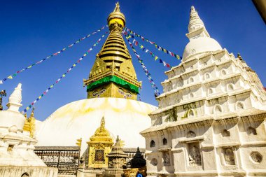 Swayambhu.Religious pilgrimage center for both Buddhists and Hindus. Kathmandu, Nepal, Asia.