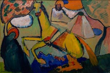 Sketch (Rider), Wassily Kandinsky, 1909, Berlin, Federal Republic of Germany