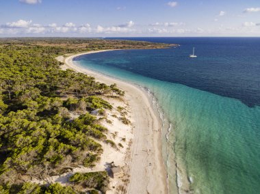 Es Carbo Sahili, Ses Salinleri, Mallorca, Balear Adaları, İspanya, Avrupa