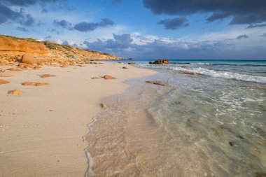 Migjorn Es Copinyar plajı, Formentera, Pitiusas Adaları, Balear Community, İspanya
