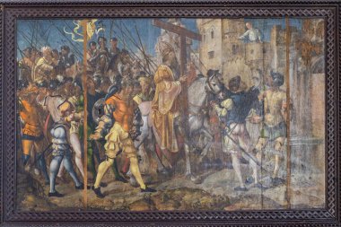 Emperor Heraclius triumphant with the cross, Museum of Sacred Art (Museum of Sacred Art), Cathedral of evora,  Basilica S Cathedral of Nossa Senhora da Assuno, evora, Alentejo, Portugal