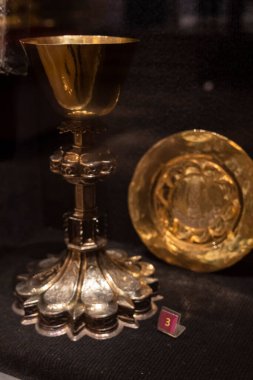 Gotik Kadeh ve Paten, 14. yüzyıl, Palma Katedral Müzesi, Mayorka, Balear Adaları, İspanya