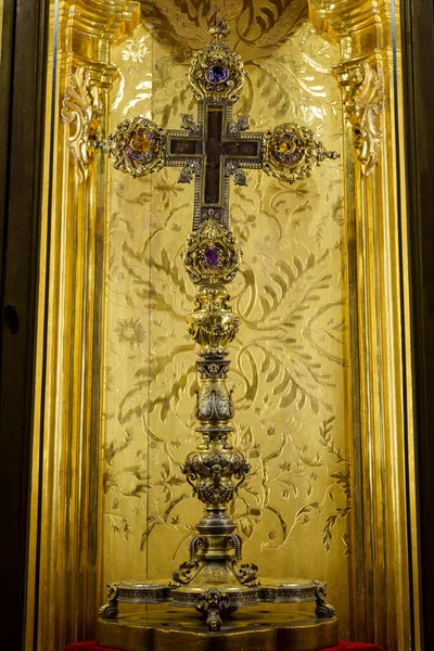 Reliquary True Cross 16Th Century Palma Cathedral Museum Mallorca Balearerna — Stockfoto