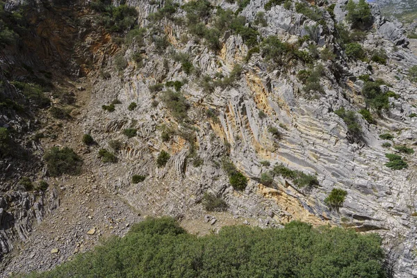 Fałdy Geologiczne Tizouka Chefchaouen Park Narodowy Talassemtane Maroko Afryka — Zdjęcie stockowe