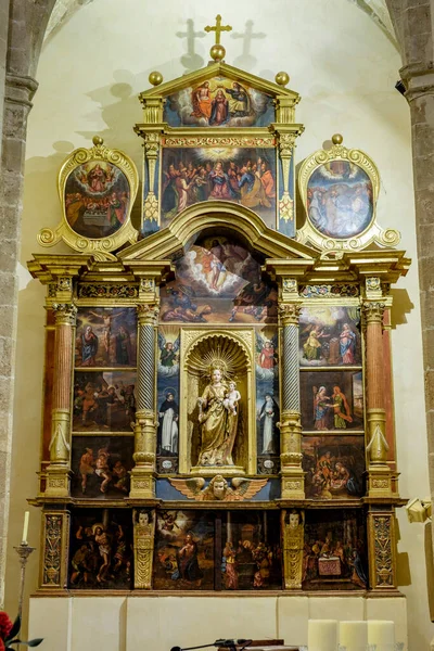 Retablo Mare Deu Del Roser Kościół Santa Maria Andratx Założony — Zdjęcie stockowe