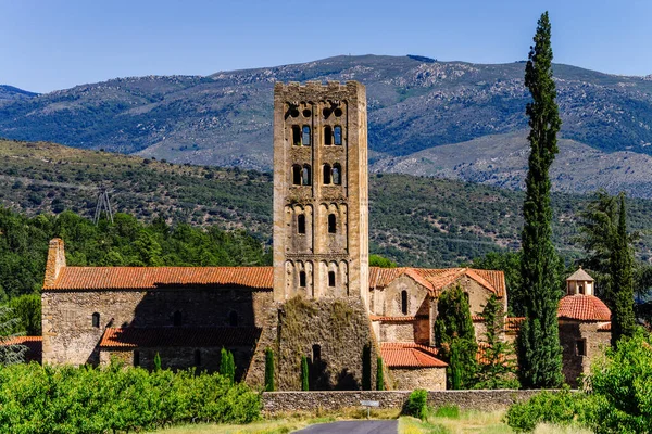 Klasztor Benedyktynów Sant Miquel Cuixa Rok 879 Wschód Pirenejów Francja — Zdjęcie stockowe